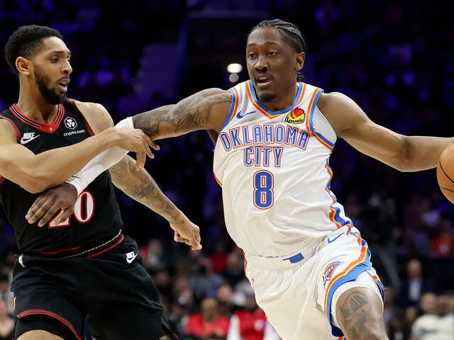 Red-hot Thunder beat shorthanded 76ers for 12th straight win